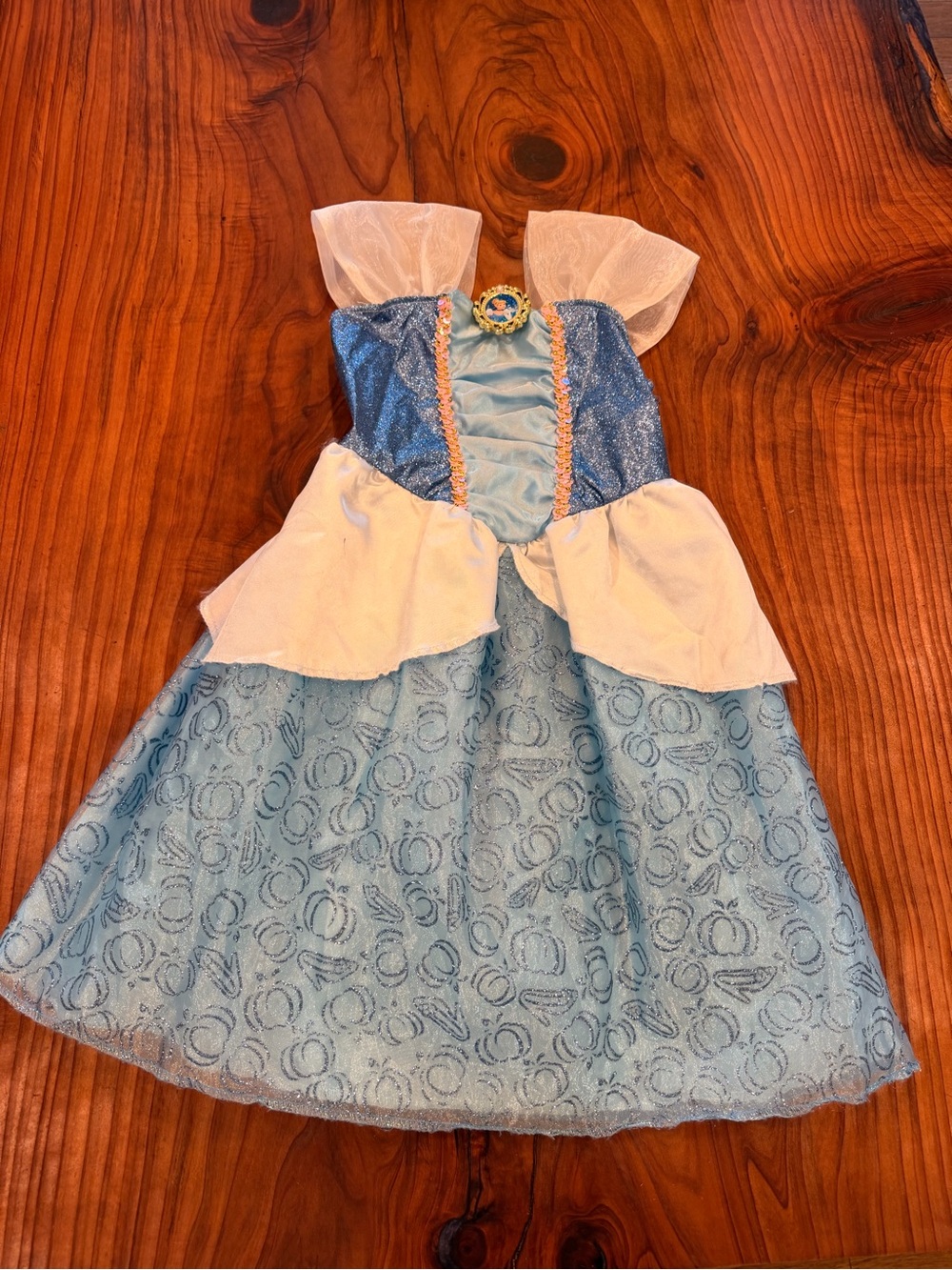 DISNEY CINDERELLA Halloween Princess Costume BLUE Dress Up Girl, 3T